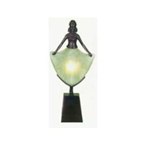 Meyda Tiffany 24087 Silhouette Erte Peacock Dancer   One Light Accent 