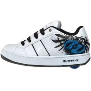 Heelys Crest 7409 White/Black/Blue heelys shoes   Size 4  