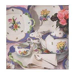  Herend Printemps Blue Border Teacup