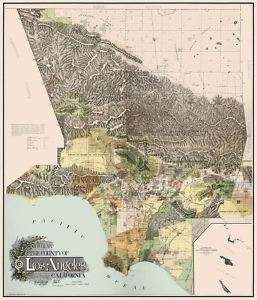 LOS ANGELES COUNTY CALIFORNIA (CA) MAP 1898 MOTP  