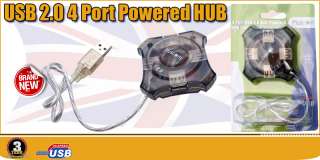   Port USB 2.0 HUB Fast Splitter Adapter For Keyboard Printer Mac  