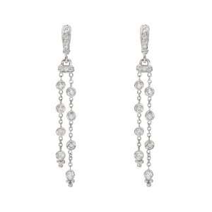 Judith Ripka Diamond Sprinkle Drop Earrings