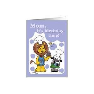  Lion and Lamb Icing  Birthday Time for Mom Card Health 
