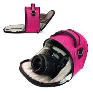  designed Magenta Hot PInk Small DSLR & SLR Camera Bag, Laurel Luxury 