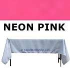 60 x 102 NEON PINK TABLECLOTH   CLEARANCE BIG DISCOUNT & FREE 