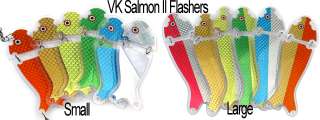 Salmon Trolling Flashers VK2 Large Flashers many colors  