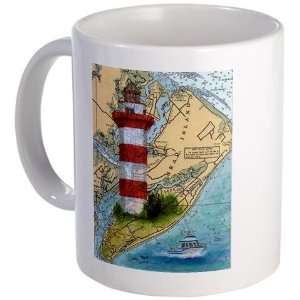  Hilton Head Lighthouse SC Nau Red Mug by  