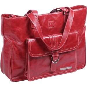  Clark & Mayfield Stafford Vintage 17.3 Laptop Tote   Red 