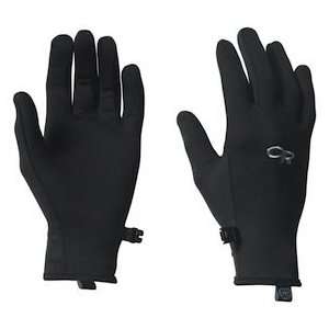 Outdoor Research Womens Pl Base Gloves Black (L)