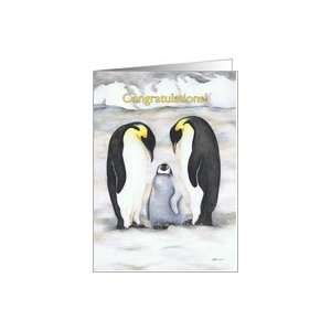  Emperor Penguin family   congratulations Card Health 