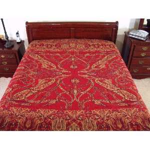  Cashmere India Bedspread Beaded Bedding Bed Cover Throw 