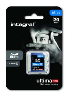 INTEGRAL 16GB CLASS 10 SDHC MEMORY CARD ULTIMA PRO SD  