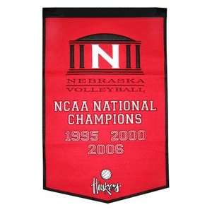  Nebraska Huskers NCAA Dynasty Volleyball Banner Sports 