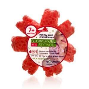  Spongeables Shower Gel in a Sponge (Red Snowflake) 7+ Uses 