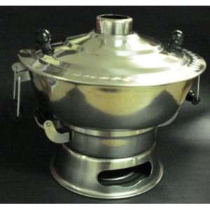  Mongolian Hot Pot / Stainless Shabu Shabu Pot w/Strainers 