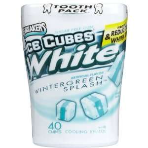 Ice Breakers Ice Cubes White Wintergreen Splash Gum Bottle  4 ct 