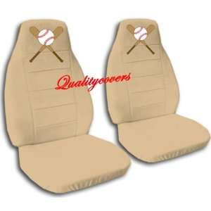  2 Tan Baseball seat covers for a 2006 to 2012 Chevy Impala 