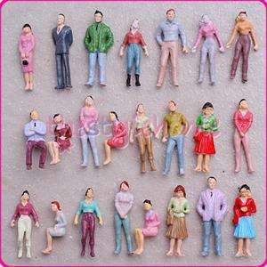100 Assorted Painted Model Train People Figures Passengers Diorama O 