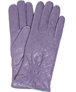 Portolano lavender quilted leather gloves  