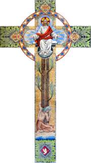 Jesus on Cross Marble Mosaic Stone Art Mosaics Icon  