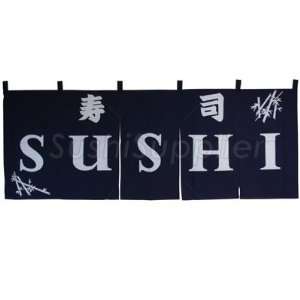    Sushi Noren (Doorway Curtain) in Navy Blue
