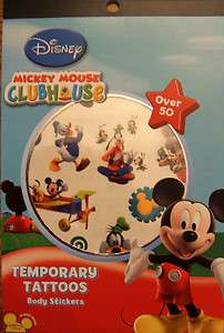 50 DISNEY Mickey Mouse clubhouse Temporary TATTOOS / Body Stickers 