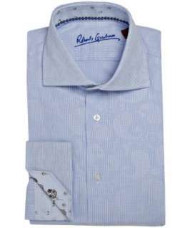 Robert Graham blue tonal print Brandon french cuff shirt   