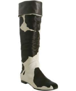Giuseppe Zanotti cow printed calf hair pull on flat boots   up 