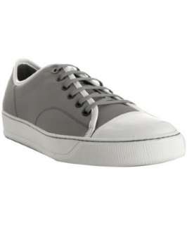 Lanvin grey patent trim nylon sneakers  