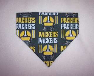 GREEN BAY PACKERS COTTON FOOTBALL DOG SCARF  MEDIUM  