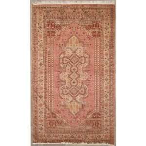 106 Pak Medallion Area Rug with Silk & Wool Pile    a 8x10 Large Rug 