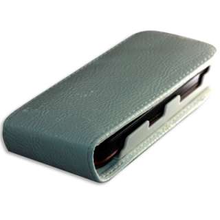 White Leather Flip Case Pouch Skin Protector Nokia 5800  
