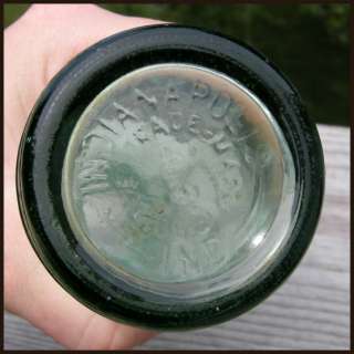 Vintage Indianapolis, Indiana Glass Coca Cola Bottle, White Coke Logo 