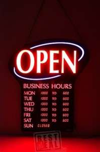 Business Hours Open Sign 24x21 Numbers Adjustable #56  