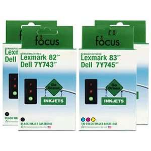  Lexmark Ink Cartridges 82 & 83 Valu 2 Pak 2 black / 2 color X5150 