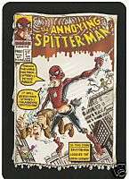 TOPPS WACKY PACKAGES PROMO ANNOYING SPITTER SPIDERMAN  