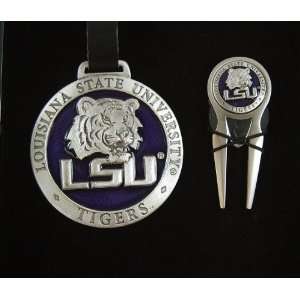  LSU Tigers 3 Piece Golf Gift Set with Pewter Logos Sports 