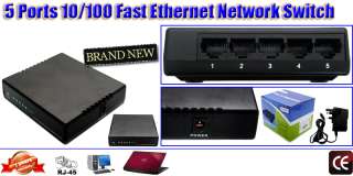 Port RJ45 Fast Speed Ethernet LAN Network Hub Switch  