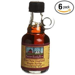 Brown Family Farm Pure New England Maple Syrup, 1.35 Ounce Glass 