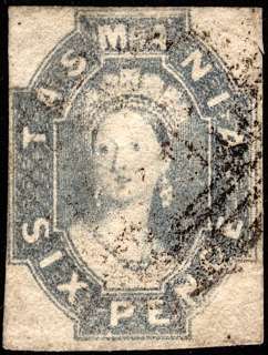 Australia Tasmania Stamps 1860 6 Pence Chalon Victoria SG 44 £70.00/$ 