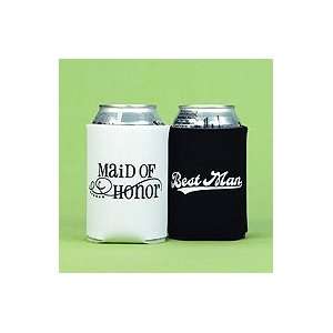   Weddings Maid of Honor and Best Man Can Coolers