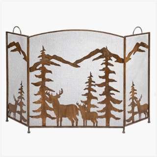  Fireplace Screen Rustic Forest