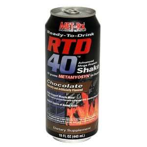  Met Rx RTD 40, Advanced Mega Protein Shake, Chocolate   15 