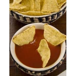  Tortilla Chips with Chili Sauce, Mexican Food, Mexico 