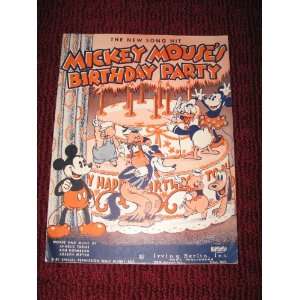 MICKEY MOUSES BIRTHDAY PARTY (SHEET MUSIC) BOB ROTHBERG & JOSEPH 