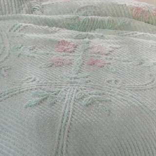 Pillow Sham /s Mint Green Chenille Shabby Sweet Pink Roses Chic (more 