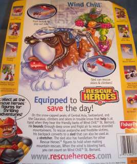   Rescue Heroes 2000 Wind Chill St Bernard Dog Sled 77519 MINT  