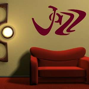 JAZZ WORD MUSICAL MUSIC WALL ART STICKER DECAL NEW giant stencil vinyl 