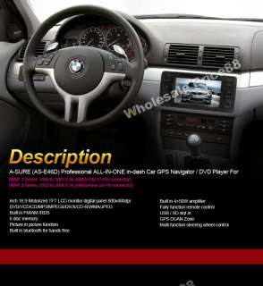 Car DVD Player GPS Navigation FM Radio For BMW E46 CD46  