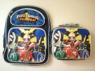 Licensed Power Rangers Samurai Sentai School Large Backpack & Lunch 
